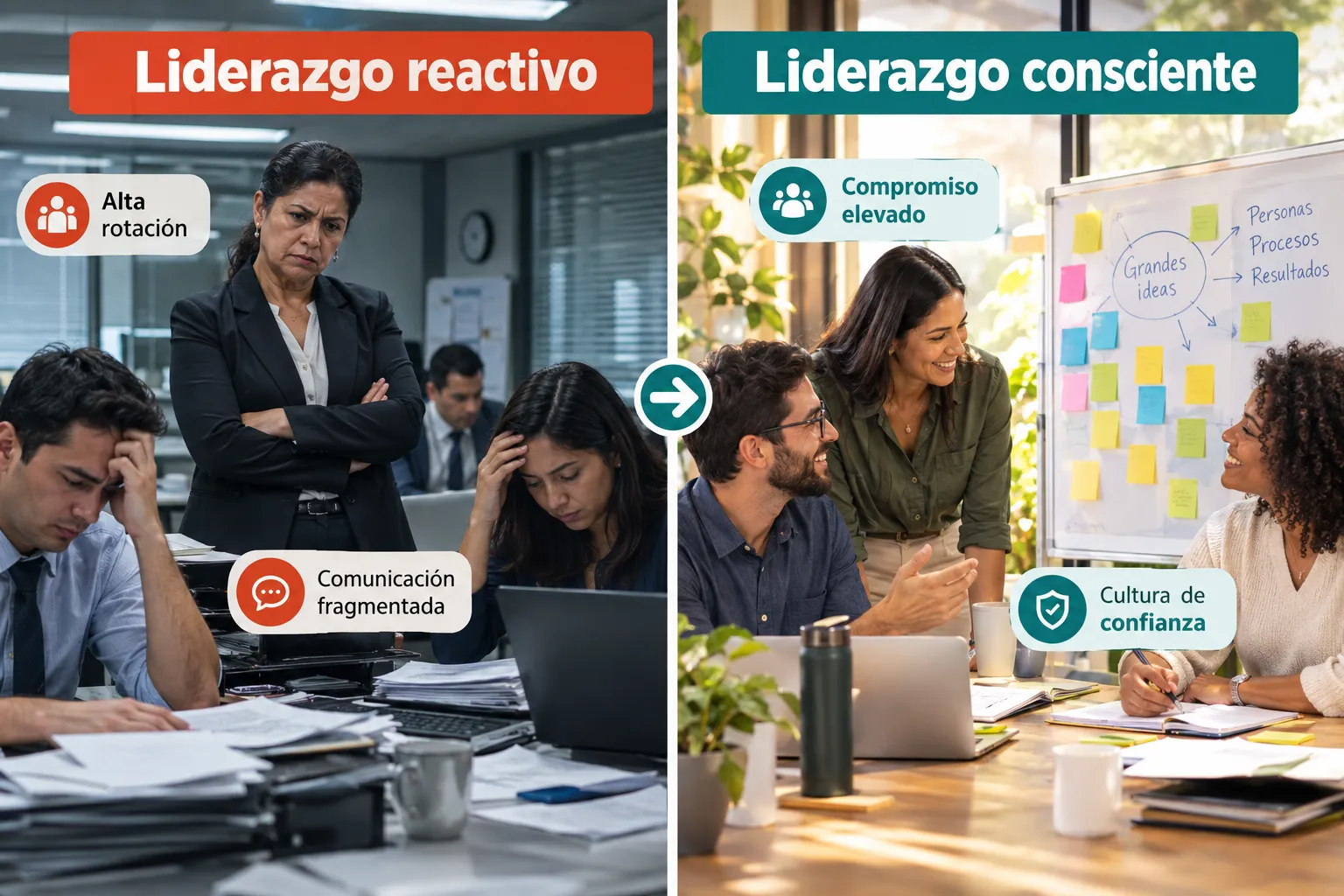 Beneficios organizacionales del liderazgo consciente en la cultura corporativa