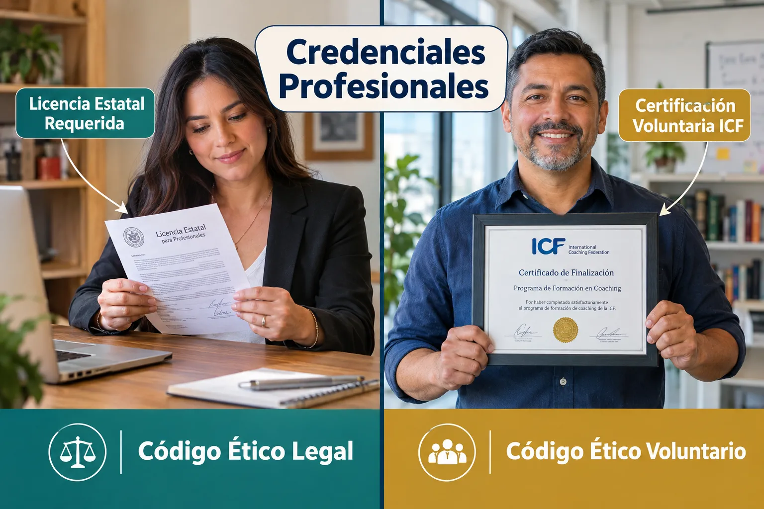 Life Coaching vs. Therapy: ¿Cuál de las Dos Necesitas Realmente? 2 Licencias, Credenciales y Límites Profesionales